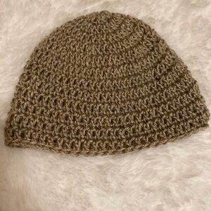 Handmade Crochet Beanie in olive green